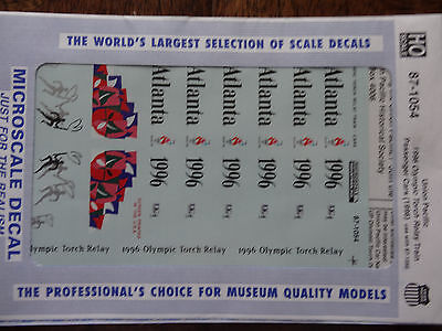 Microscale Decal HO  #87-1054 UP Passenger Car - 1996 Olympic Scheme