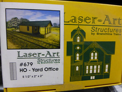 Branchline Laser-Art Structures HO #679 Yard Office - Kit (Laser-Cut Wood) --