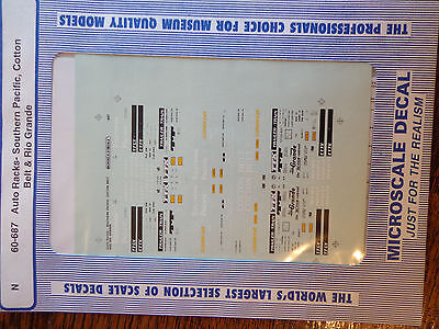 Microscale Decal N  #60-687 Assorted Freight-"Autorack - Enclosed - 89ft Cotton