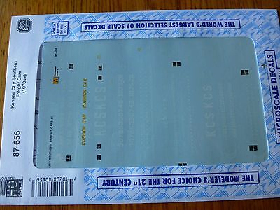 Microscale Decal HO  #87-656 Kansas City Southern Freight Cars (1970s+)-Freight