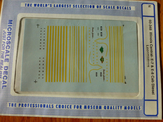 Microscale Decal N  #60-348 IC Diesels - E-7 & E-8