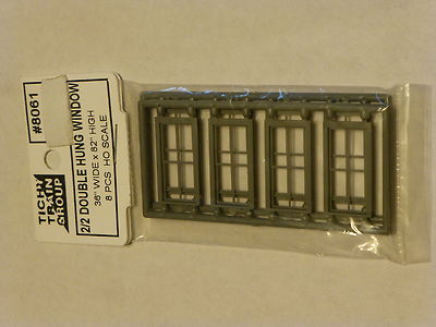 Tichy Train Group #8061 HO Windows - Double Hung 2/2 DH 36 x 82 (12 pcs.)