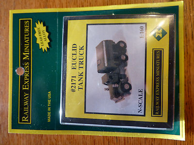 Railway Exp.Miniatures N #2171 Euclid Tank Truck (Light Cast Kit) White Metal