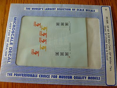 Microscale Decal N  #60-506 ATSF 40' & 50' Box Cars with DF control lettering