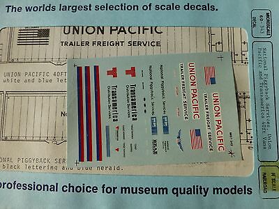 Microscale Decal N  #60-343 40' Trailer Decal Set - UP/Brae Corporation/TransAme