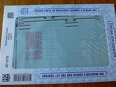 Microscale Decal HO  #87-570 WCRC Diesels (1987+) Diesels & Cabooses