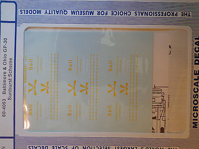 Microscale Decal #60-4053  Baltimore & Ohio GP30 Diesel (1962+)-Diesel - GP-30